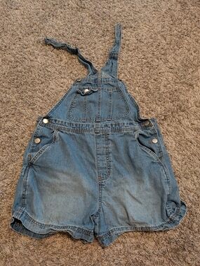 Tinseltown Light Blue Denim Short Overalls